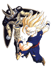 CELL Y GOHAN